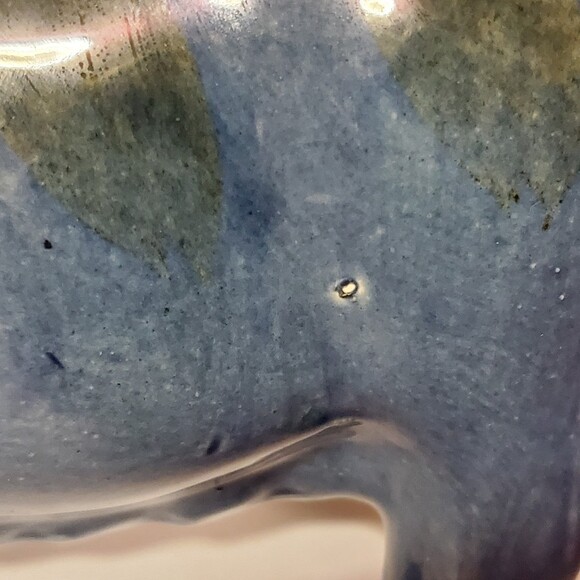 Blue Pig Glazed Figurine Piggy Décor - Picture 3 of 11